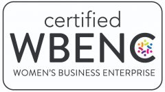 Certified Women's Business Enterprise by the Women's Business Enterprise National Council (WBENC) badge