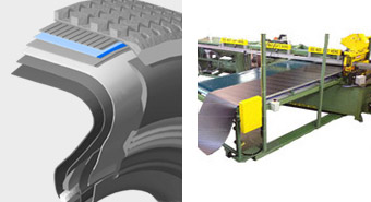 Steelastic Extruded Textile Belt and Ply Systems for Aircraft Tire Manufacturing