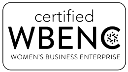 Certified Women's Business Enterprise by the Women's Business Enterprise National Council (WBENC) badge